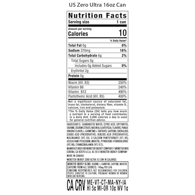 Monster Energy Zero Ultra, Sugar-Free. - Image 6