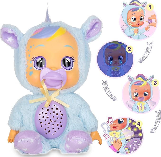 Cry Babies Goodnight Jenna β 12" Baby Doll with Lullabies & Starry Night Projection - Image 4