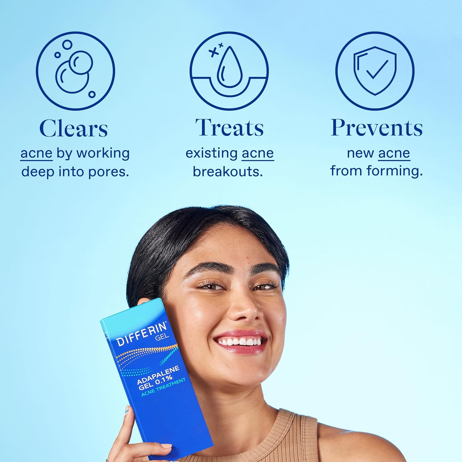 Differin Acne Treatment Gel, 90 Day Supply, Retinoid Treatment for Face with 0.1% Adapalene - Image 2