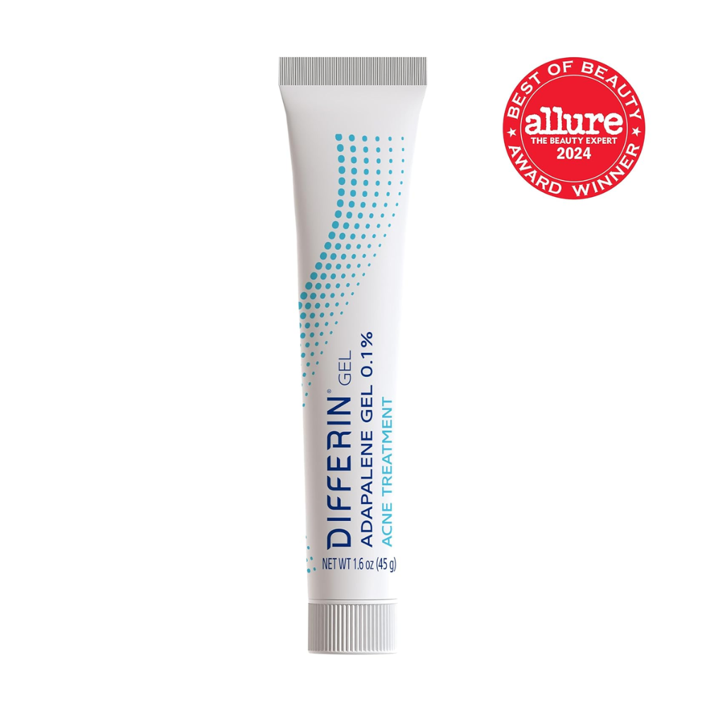 Differin Acne Treatment Gel, 180 Day Supply, Retinoid Treatment for Face with 0.1% Adapalene,Pack of 2