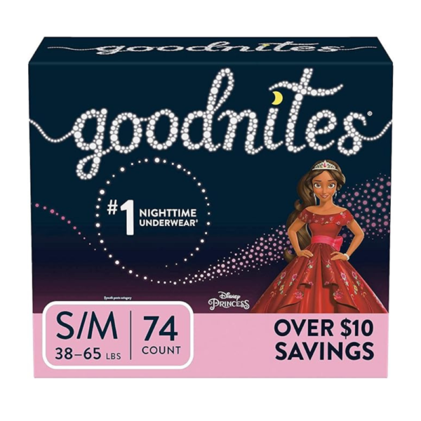 Goodnites Bedtime Pants for Girls, Small/Medium, 74 Count
