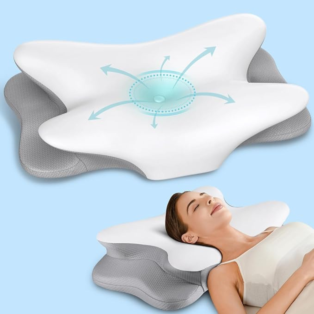 Cervical Neck Pillow – Ergonomic Memory Foam for Pain Relief & Support