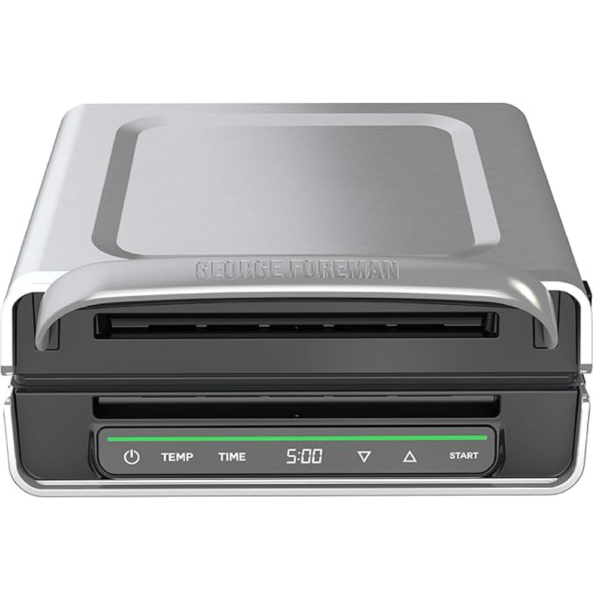 George Foreman Smokeless Digital Grill – Family Size (4-6 Servings), GRD6090B