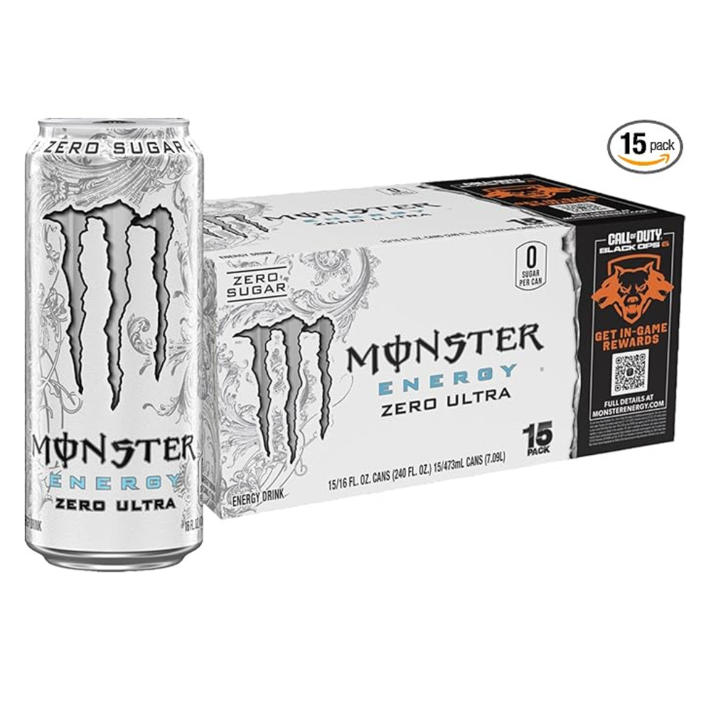 Monster Energy Zero Ultra, Sugar-Free.