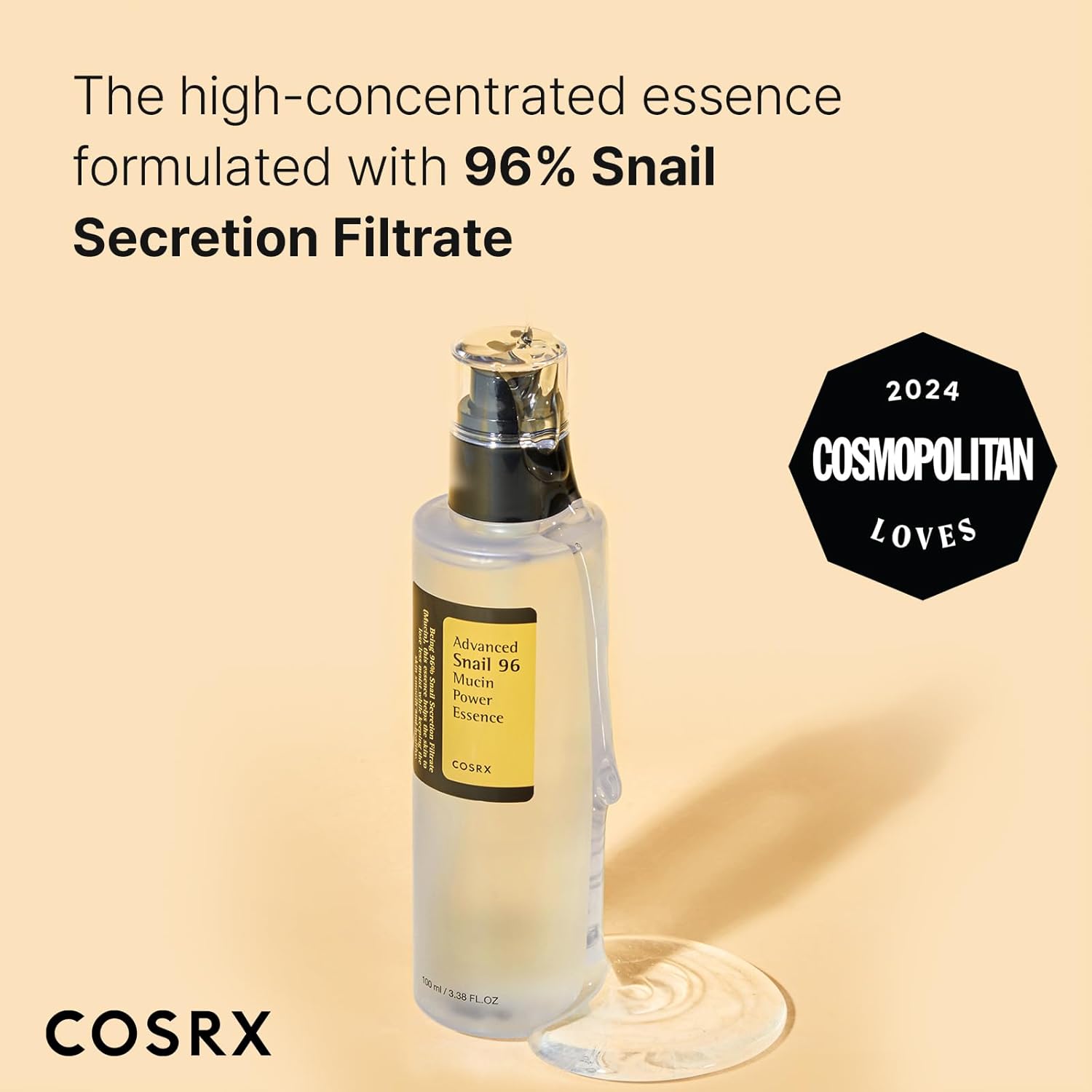 COSRX Snail Mucin 96% Power Repairing Essence 3.38 fl.oz 100ml, Korean Skin Care - Image 3