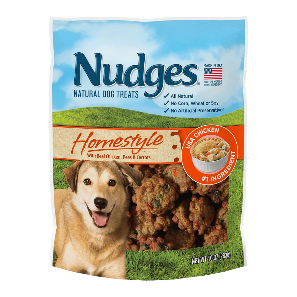 Blue Buffalo Nudges Homestyle Natural Dog Treats, Chicken, 10oz Bag