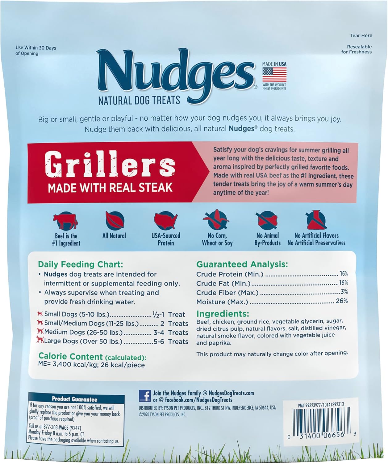 Blue Buffalo Nudges Grillers Natural Dog Treats, Steak, 36oz Bag - Image 2