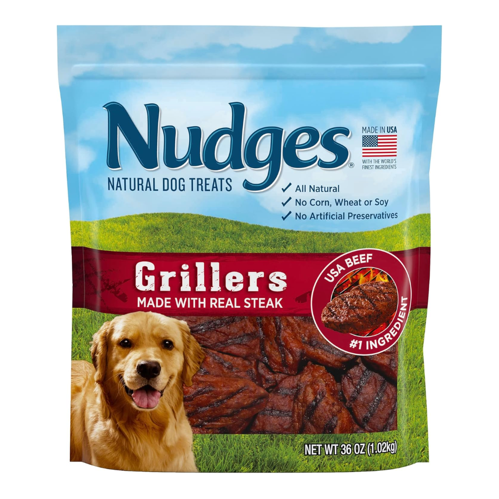 Blue Buffalo Nudges Grillers Natural Dog Treats, Steak, 36oz Bag