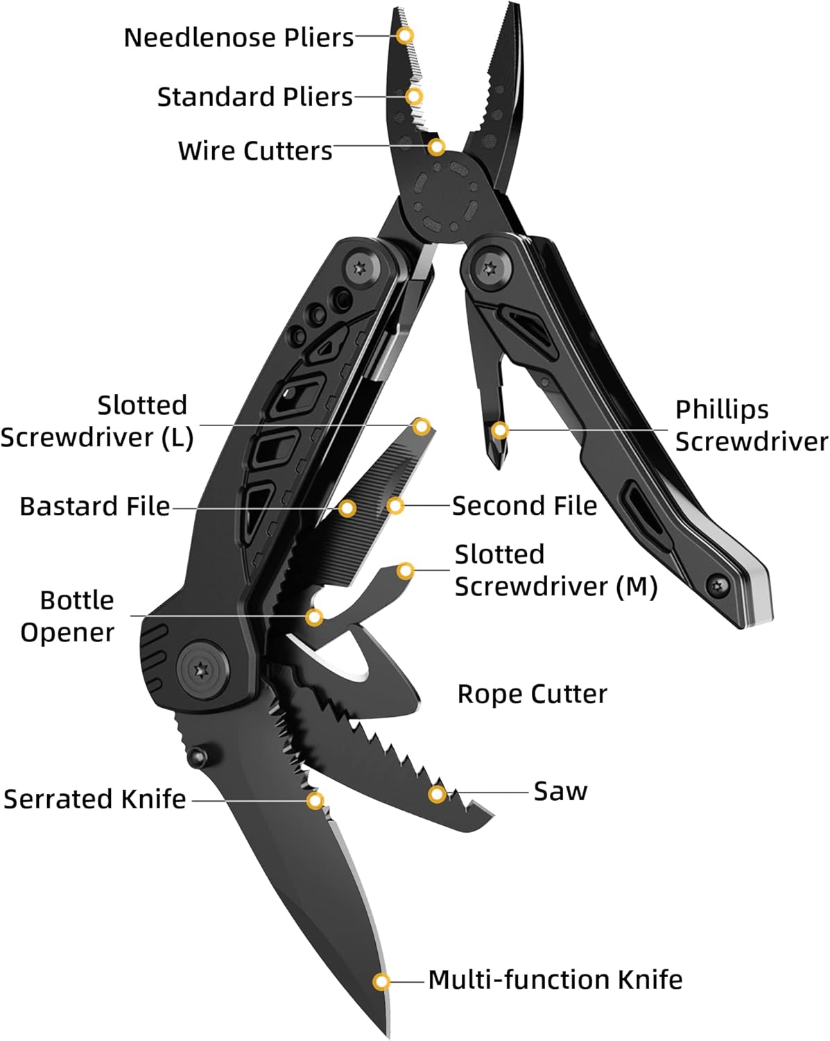 Pohaku Multitool Knife,13 in 1 - Image 4